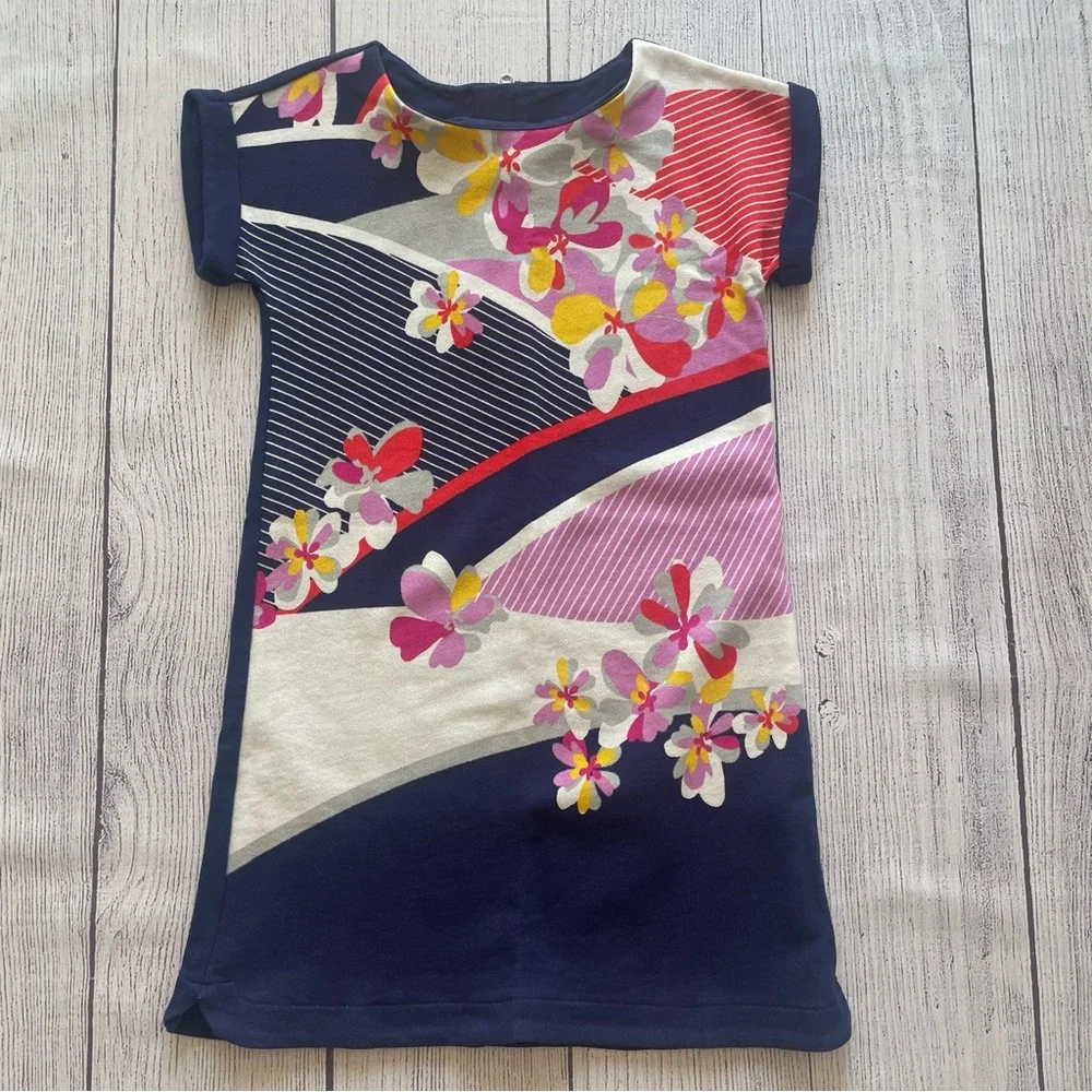 Gymboree Navy Blue Floral Dress Size 10